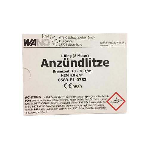 Anzündlitze 8m, Gelb, 18-28 s/m