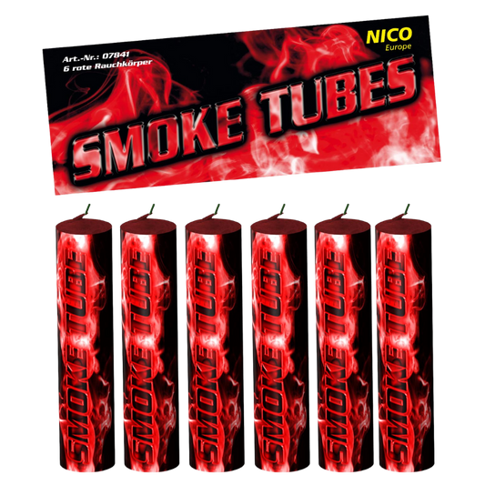 Smoke Tubes rot, 6er Pack