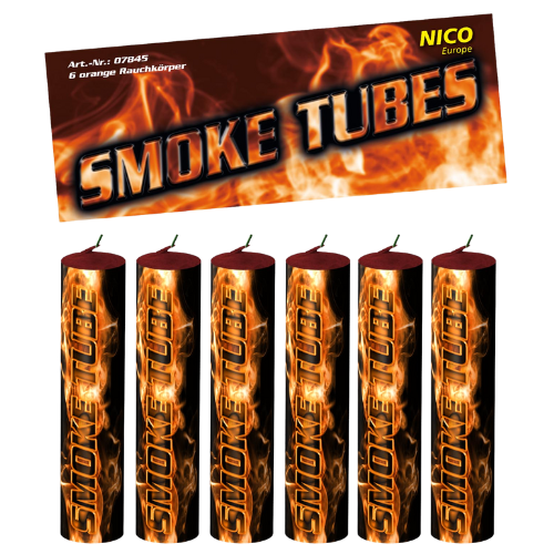 Smoke Tubes Orange, 6er Pack