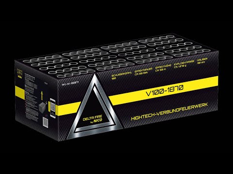 Delta Fire V100-1870 100 Schuss Verbundfeuerwerk Effektvideo