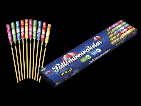 Fallschirm-Raketen 10er Pack Effektvideo